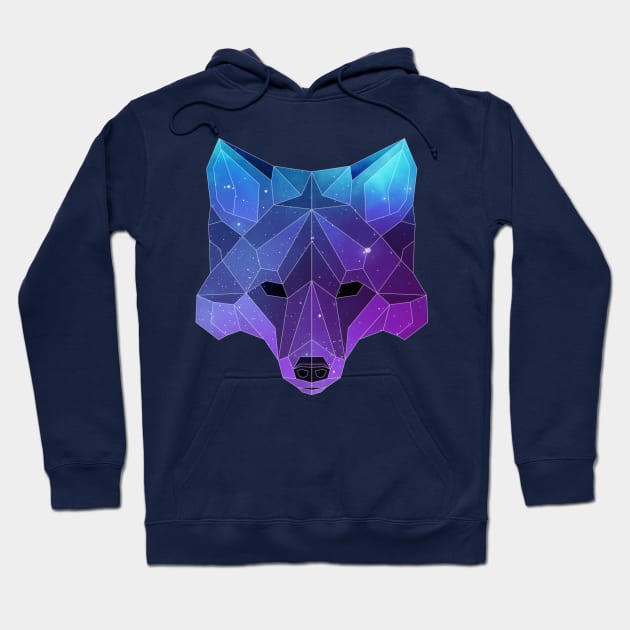 Galaxy Fox Geometric Animal Hoodie by Jay Diloy